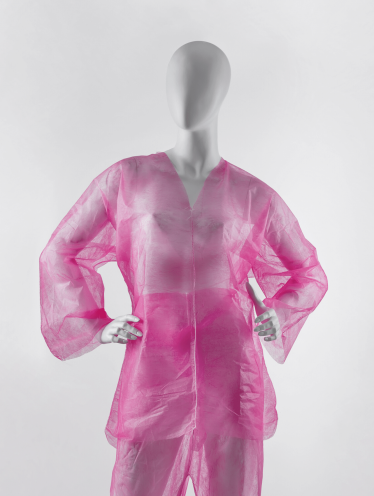 Fartuch, kurtka do zabiegów kosmetycznych, różowy (1 szt)