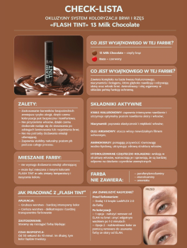 Farbka do brwi, Flash Tint 13 Milk Chocolate (10ml), ELAN