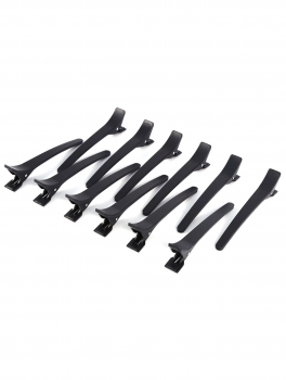 Klipsy fryzjerskie do włosów plastikowe, duże (12 szt)