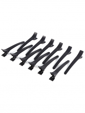 Klipsy fryzjerskie do włosów plastikowe, duże (12 szt)