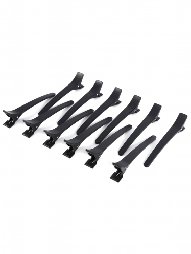 Klipsy fryzjerskie metalowo-plastikowe (12 szt)