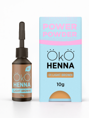 Henna pudrowa do brwi, 01 Light Brown, OkO (10g)