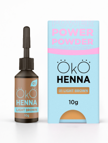 Henna pudrowa do brwi, 01 Light Brown, OkO (10g)