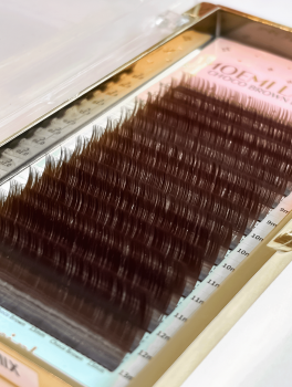 Rzęsy do przedłużania, Choco Brown (C / 0.10 / MIX 6-13), MOEMI