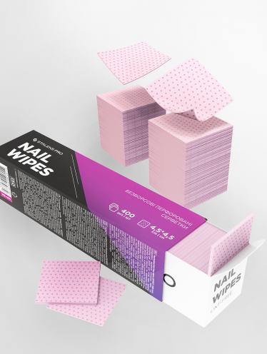 Waciki do paznokci bezpyłowe perforowane (400 szt), Staleks PRO