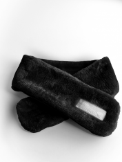 Opaska kosmetyczna do włosów pluszowa, czarna