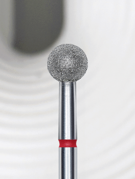 Frez diamentowy kulka 5mm, czerwony, Staleks PRO