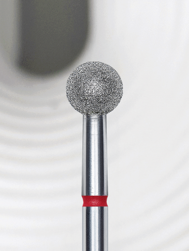 STALEKS PRO Frez Diamentowy Czerwony Kulka 5 mm EXPERT / FA01R050