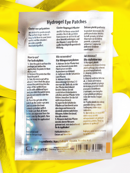 Płatki żelowe pod oczy złote, Clavier (50 par)