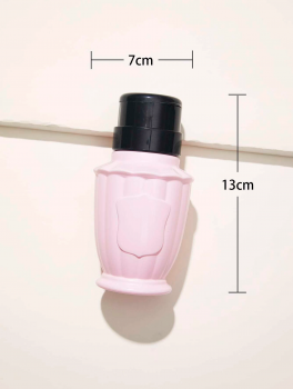 Buteleczka na płyny kosmetyczne z pompką, różowa (200ml)