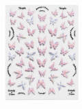 Naklejki na paznokcie samoprzylepne, motyle holograficzne (1 ark)