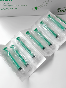Strzykawki DicoNEX 3-częściowe dicoNEX, Luer-lock (3ml) - 100 szt