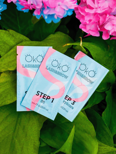 Zestaw do liftingu laminacji rzęs i brwi , OkO STEP 1-2-3 (po 1ml)
