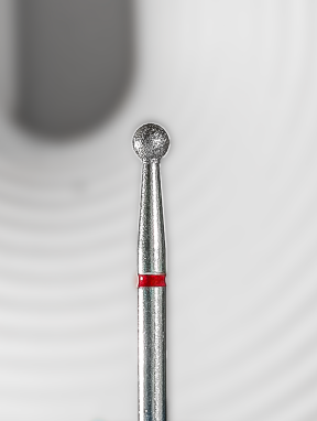 Frez diamentowy kulka 3 mm, czerwony - DCK3