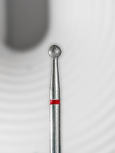 Frez diamentowy kulka 3 mm, delikatny (czerwony) - DCK3