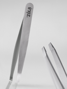 Pęseta do brwi skośna, Professional Tweezers Beveled, Zola