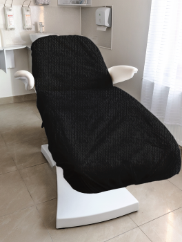 Pokrowiec na fotel, włókninowy, czarny (80x210cm) 90g/m²
