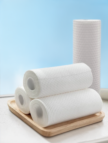 Chusteczki kosmetyczne biodegradowalne perła, rolka bezgilzowa, 100 szt (25x20cm)