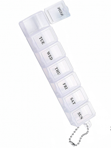 Kasetka tygodniowa na leki prostokątny kształt BRELOK MIX