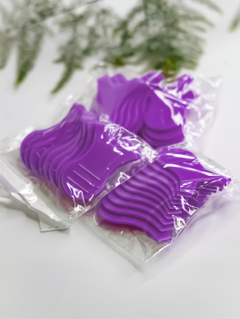 Aplikator grzebyk do liftingu i laminacji rzęs, fioletowy (10 szt)