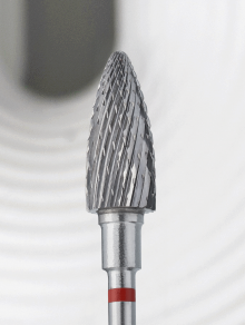 Frez z węglika spiekanego szyszka 6mm, czerwony, Staleks PRO