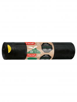 Worki na śmieci z taśmą, 120L, Paclan Eko Line (10 szt)