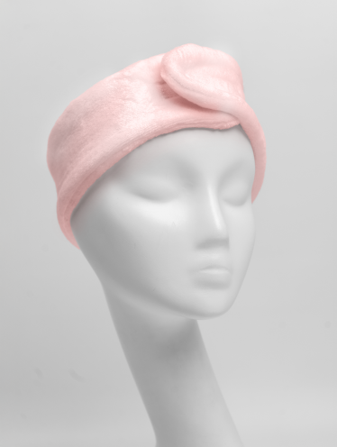 CHILA opaska kosmetyczna pluszowa różowa