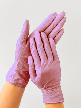 Rękawiczki nitrylowe bezpudrowe, Nitrylex Pink (100 szt/op) XS