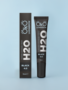 Farbka do rzęs i brwi, H2O Liquid Hybrid Tint 4.0 Black (15ml), OkO