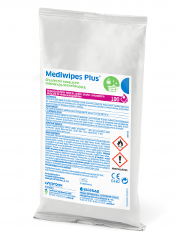 Mediwipes Plus, chusteczki do powierzchni i narzędzi, wkład (100 szt)