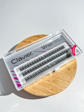 Kępki rzęs V-shape Fishtail 10D, skęt C (10mm), Clavier
