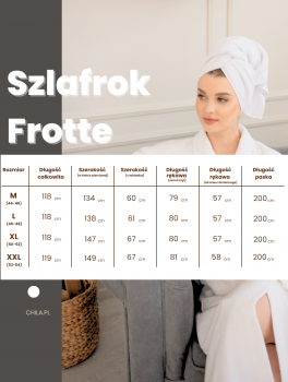 Szlafrok hotelowy frotte biały - XL (50-52)