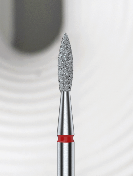 Frez diamentowy płomień 2.1mm, czerwony, Staleks PRO
