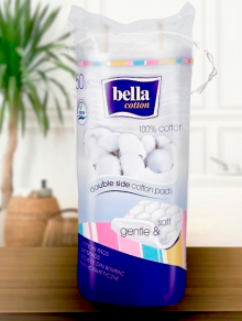 Bella Cotton, bawełniane płatki kosmetyczne, kwadratowe (50 szt)