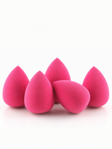 Gąbka do makijażu, Blending Sponge, malinowa - 5 szt