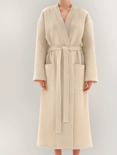 CHILA szlafrok WAFEL KREMOWY M 46-48