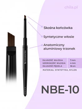 Pędzelek do żelu skośny EXPERT 10 (4/7mm), Staleks PRO
