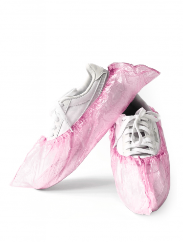 Ochraniacze na obuwie foliowe, różowe (50 par) 1.6g, CHILA