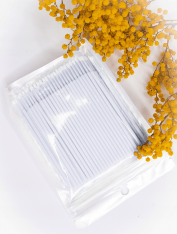 Aplikatory bezwłókienkowe, microbrush, białe (100 szt)