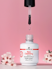 Top hybrydowy, Non Cleansing Top Coat (15ml), Atica