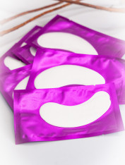 Płatki pod oczy do przedłużania rzęs, fioletowe (50 par)