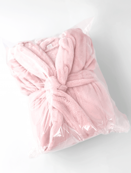 Szlafrok pluszowy ciepły, różowy, CHILA L (48-50)