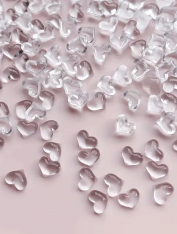 Biżuteria do paznokci, serduszka 3D (100 szt)
