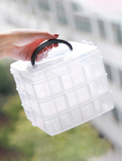 Organizer do przechowywania, 18 komórek, 3-poziomowy