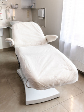 Pokrowiec na fotel, włókninowy, biały (80x200cm) 20g/m²