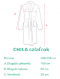 Szlafrok frotte dziecięcy, biały, CHILA 140-152 (10-12 lat)