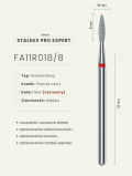 STALEKS PRO Frez Diamentowy Czerwony Płomień 1.8 mm EXPERT / FA11R018/8