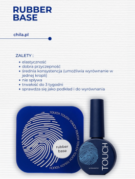Baza hybrydowa, RUBBER BASE (30ml), TOUCH