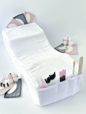 CHILA poduszka kosmetyczna z kieszeniami biała