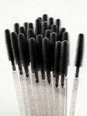 Szczoteczka spiralka SILIKONOWA CZARNA - 50 szt